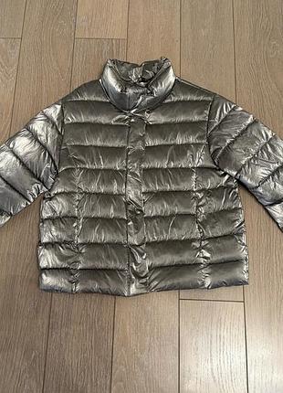 Куртка жіноча zara, срібний металік, xs