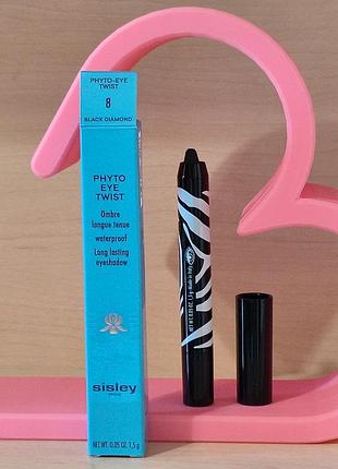 Водостойкие фитотени-карандаш для век sisley phyto-eye twist No8 black diamond
