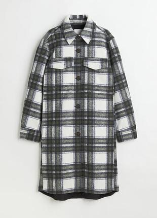 Удлиненное пальто женское оверсайз h&amp;m, m