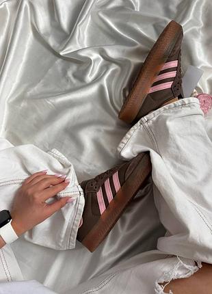 Adidas samba xlg platform brown pink