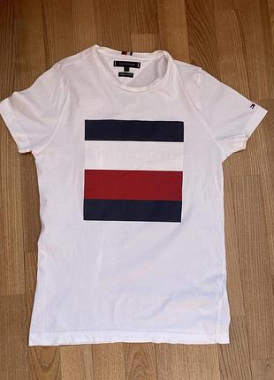 Tommy hilfiger s — біла футболка organic cotton 🤍