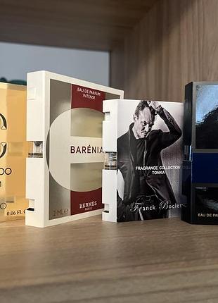 Пробники парфумів (i want choo, hermes barenia, franck bocket tonka, carolina herrera bad boy)