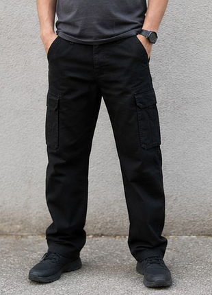 Чоловічі штани карго denim co, чорні, w30 l30