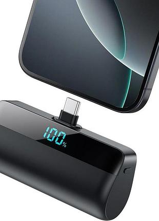Повербанк 5200 маг для iphone 15, портативний зарядний пристрій pd usb c із швидкою зарядкою, компактний акумулятор з рк-дисплеєм,