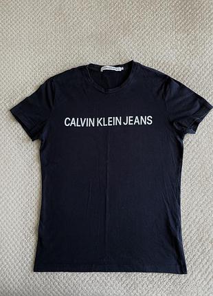 Футболка чоловіча calvin klein jeans синя,розмір s,m
