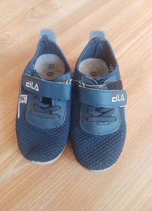 Летние кроссовки сеточка fila размер 26, детские мокасины