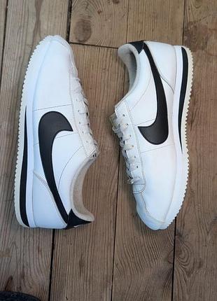 Кроссовки nike cortez leather white black