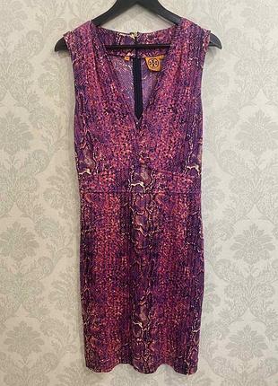 Шовкова сукня tory burch оригінал з анімалістичним принтом змії (пітон), 100% шовк, розмір m