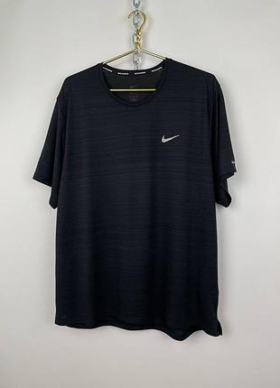 Nike dri fit miler 2xl чоловіча спортивна тренувальна футболка великого розміру