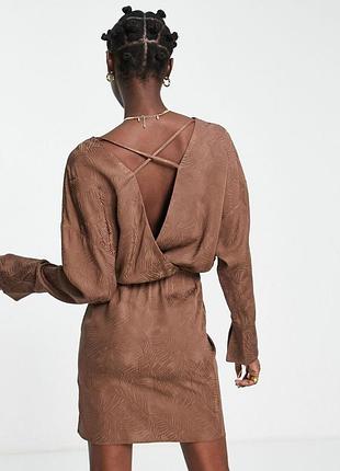 Шоколадное платье asos design 36-38