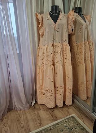 Ярусное котоновое платье 👗 прошва