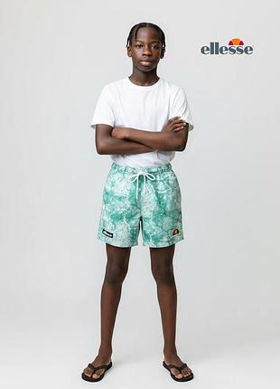 Оригінальні дитячі пляжні шорти ellesse на зріст 140 146 см 10 11 12 13 років морські для плавання на хлопчика короткі еліс плавальний плавки а1