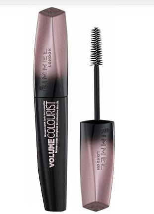 Тушь для ресниц объемная с эффектом тонирующей краски rimmel volume colourist