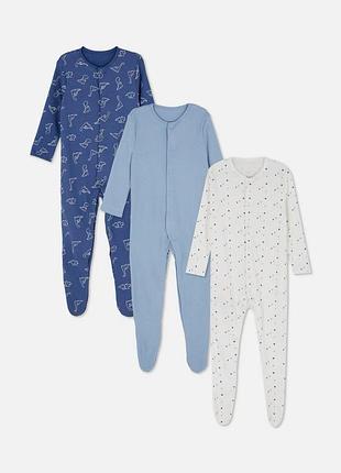 Хлопковые человечки primark 0-1мес., 56см