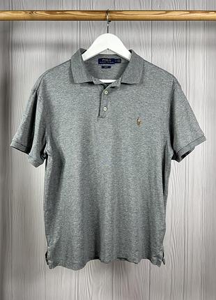 Polo ralph lauren slim fit оригінальне поло з якісного коттону розмір l