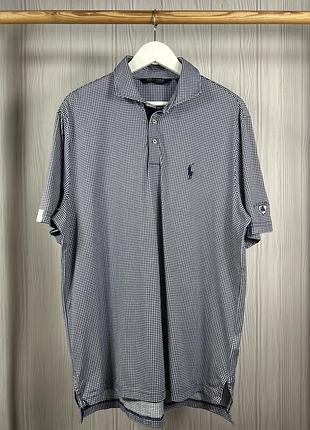 Polo golf ralph lauren оригінальне структурне поло в дрібну клітинку розмір l-xl