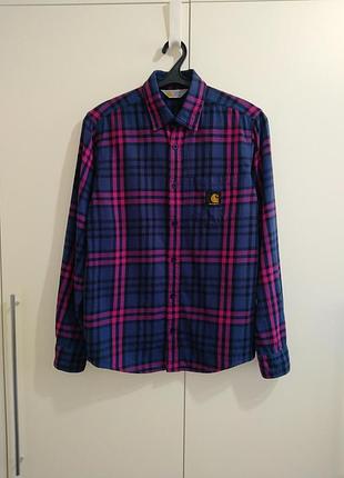 Рубашка carhartt фланель в клетку fred perry lacoste ralph lauren levis