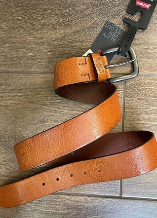 Levi's чоловічий коричневий шкіряний ремінь розмір 34 (талія 85-90) пояс під джинси левіс оригінал