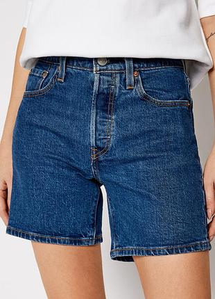 Levis 501 mid женские джинсовые шорты