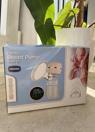 Молоковідсмоктувач бездротовий акумуляторний портативний electric brest pump evianangel model q2 для зціджування масажний пляшка для годування білий