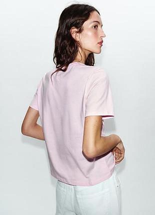 Базова бавовняна футболка zara