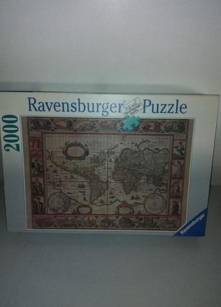 Пазли ravensburger 2000 елементів «карта світу 1650 року» map of the world пазлы