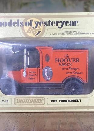 Модель автомобиля ford model t 1912 hoover 1:43 yesteryear matchbox англия