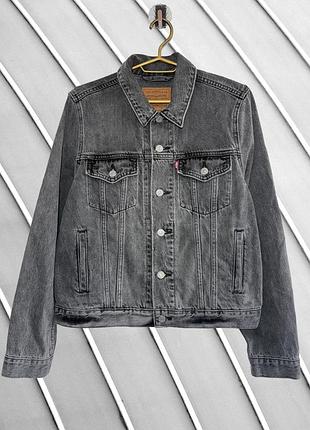 Женская серая джинсовая куртка levi’s premium m 46 оригинал левис левис премиум джинсовка джинсовка серого цвета куртка 46