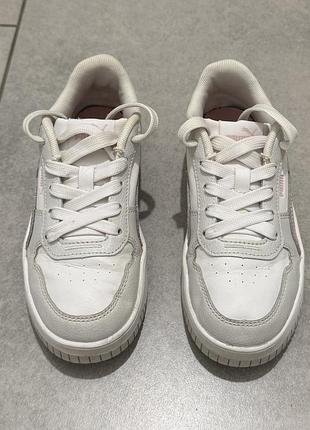Puma carina street kids білі кросівки з рожевим formstrip, eu 32 / 19 см