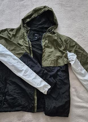 Вітрівка чоловіча smog outdoor хакі/чорний/білий, розмір xl