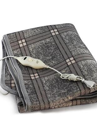 Электропростынь electric blanket, 150 × 120 см, серая клетка