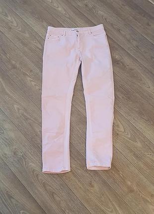 Пудровые нежные джинсы женские zara woman premium denim размер 38/м