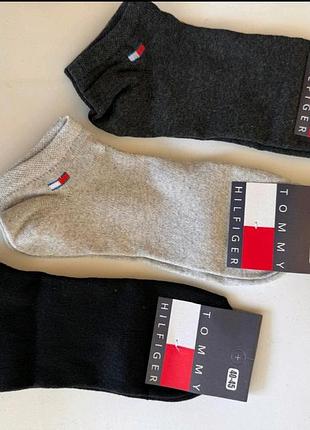 12 пар мужские демисезонные короткие спортивные носки tommy hilfiger 40-45 размер,ассорти.