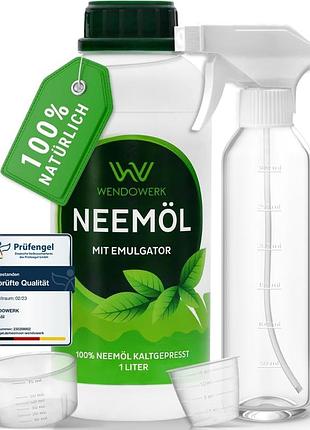 Wendowerk neem oil 1000 ml оригинал масло ним + распылитель, германия натуральное и безопасное действие