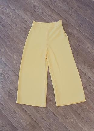 Стильные яркие брюки кюлоты палаццо женские zara woman размер s