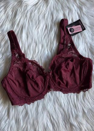 Красивый бюстгальтер с сеточкой и вышивкой 34dd 75e