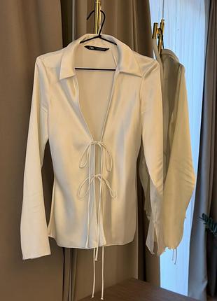 Сорочка сатинова zara , розмір м