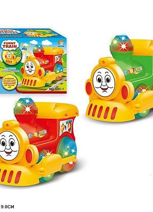Музичний паровоз funny train 398c-1, світлові ефекти, 3+