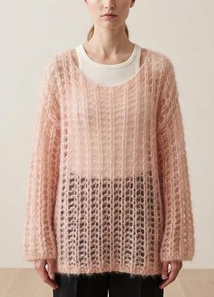 Massimo dutti ажурний светр пуловер оверсайз
