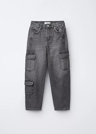 Zara новые с биркой трендовые карго джинсы