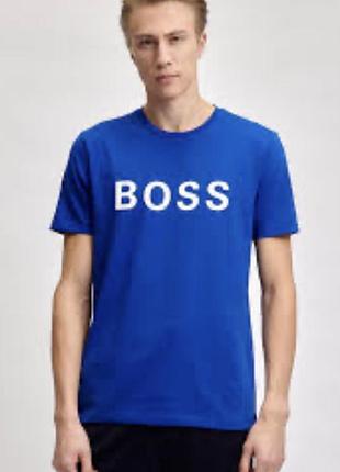 Футболка boss синяя (размер s / m) hugo boss