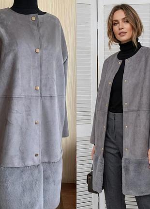 Пальто тренч zara з екозамші