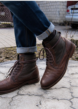 Чоловічі шкіряні черевики aldo 42, коричневі, демісезонні
