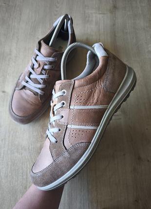 Мужские кожаные кроссовки  go soft, made in italy,  р. 42.