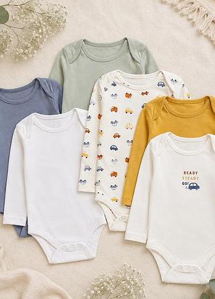 Боди с длинным рукавом primark 0-1мес, 9-12мис, 12-18мис.