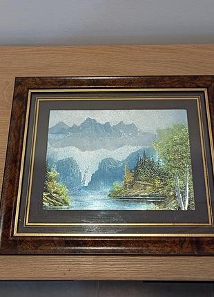 Вінтажна картина-панно металографіка