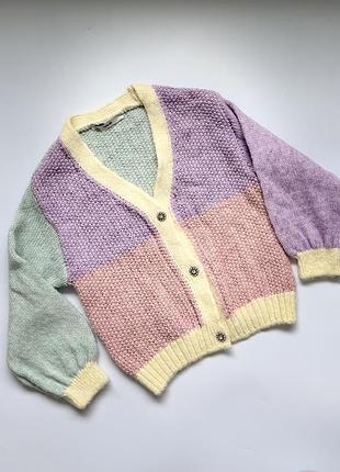 В'язаний кардиган george у стилі color-block для дівчинки