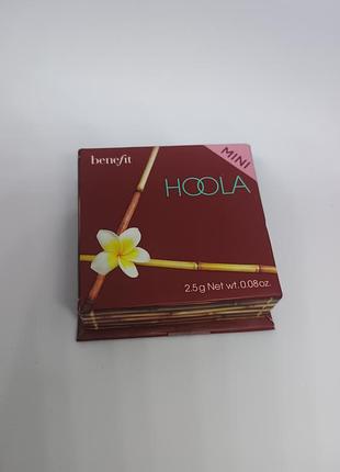 Бронзер benefit hoola mini матовый 2.5 г оригинал пудра бронзирующая бенефит хула мини для контуринга лица