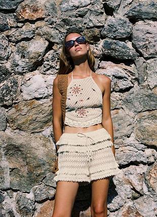 Zara отличные шорты p. l