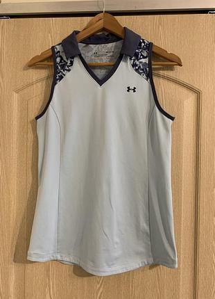 Under armour heatgear — жіноча спортивна майка-поло (безрукавка)